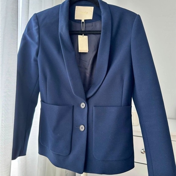Maje Navy Blue Blazer - Picture 2 of 10